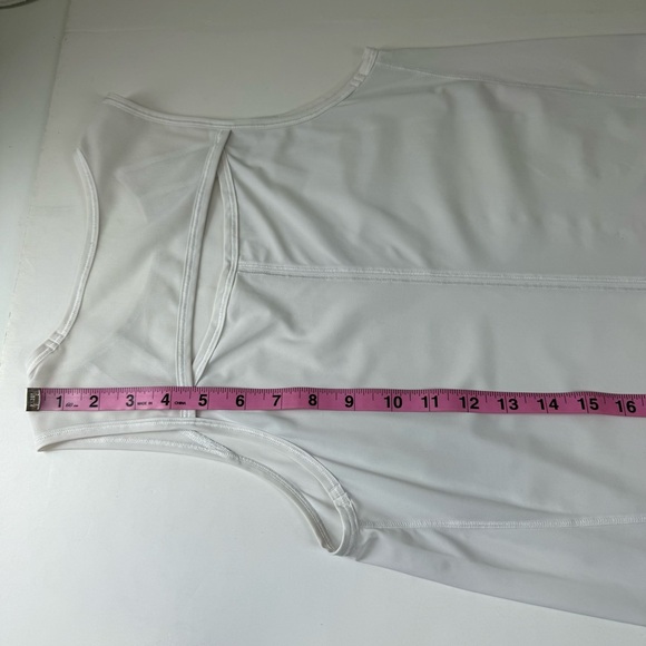Lululemon Sculpt Tank Top Womens Size 2 White Mesh Cutout Athletic - Picture 8 of 9